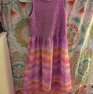 Tie dye pink, orange, purple dress